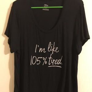 105% tired tee